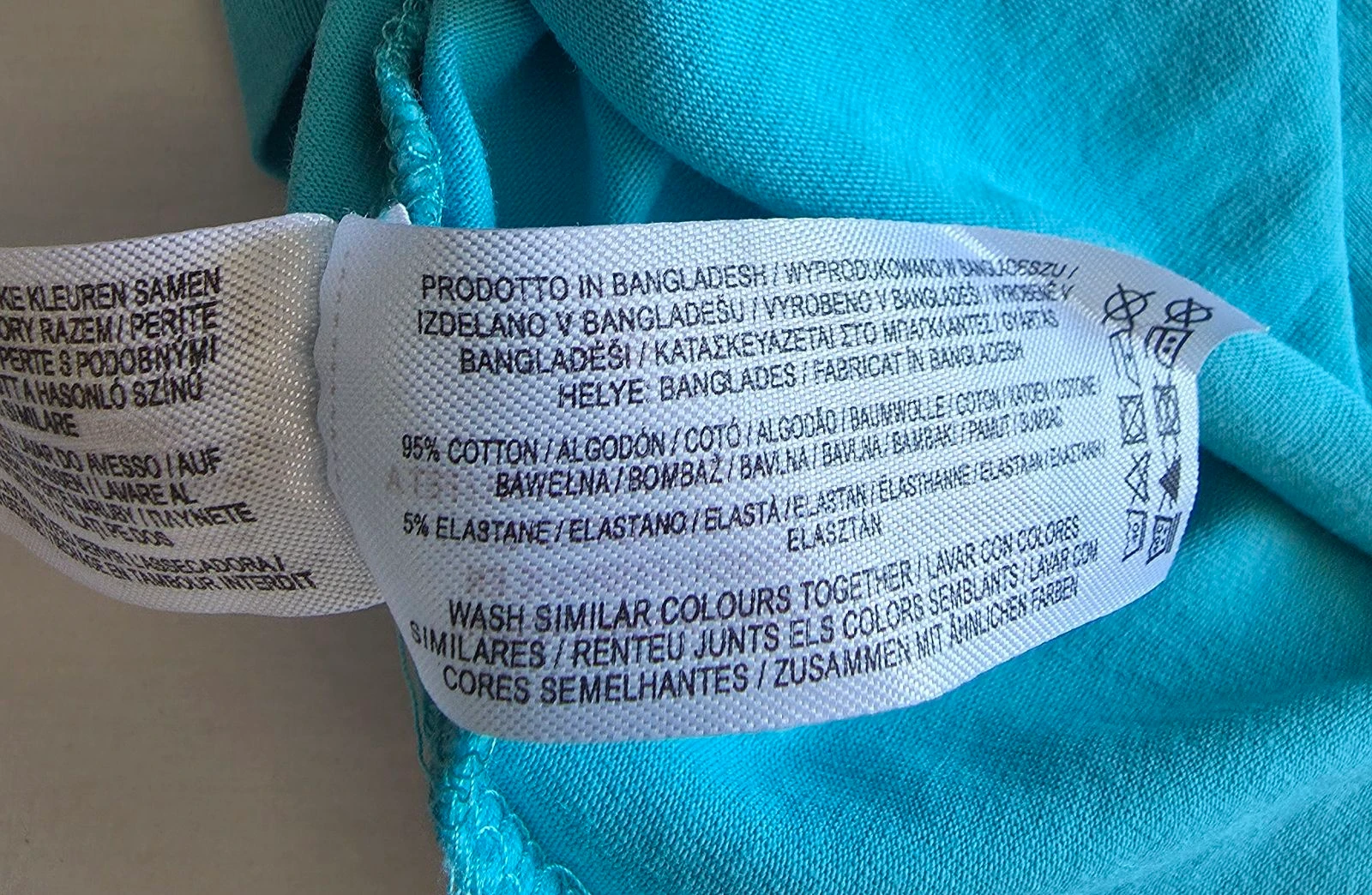 Camiseta corta turquesa M 40 42 Primark de manga corta y elástica – photo 7
